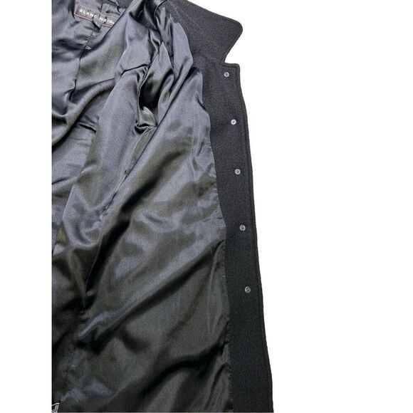 Blanc Noir coat jacket women’s Large black wool blend 4 button collared - Picture 9 of 13